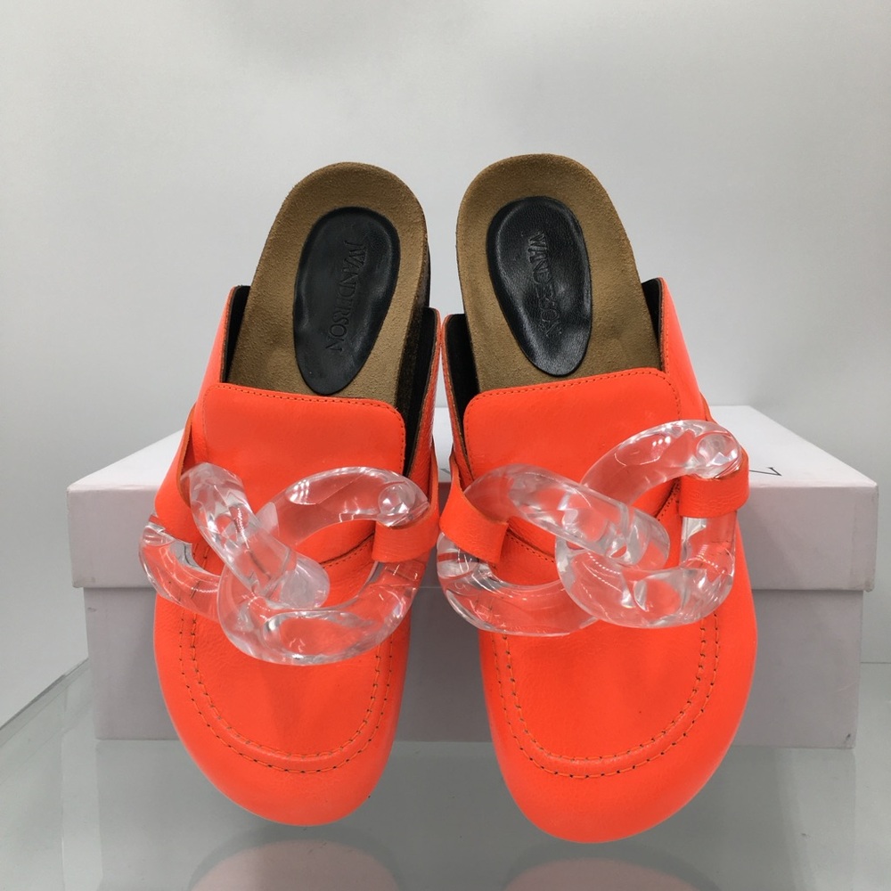 JW Anderson - GOMMA- Orange / Chain Transparent Loafer Men’s Size EU 43 US 10 - Picture 5 of 16